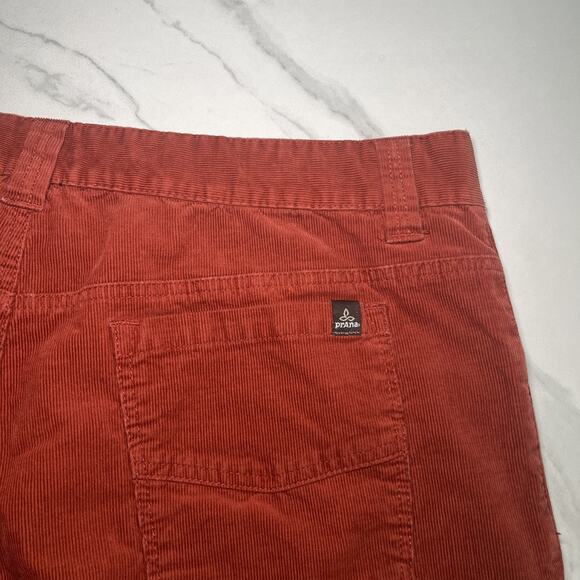 Prana Corduroy Pants Mens 38x32 (37x29) Rust Straight Leg Stretch Outdoors EUC - Picture 12 of 13